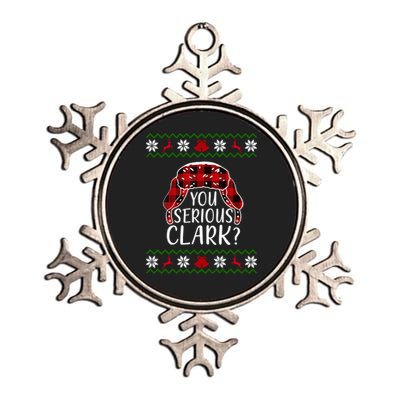You Serious Cark? Ugly Christmas Sweater Design Metallic Star Ornament
