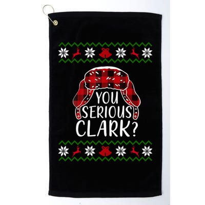 You Serious Cark? Ugly Christmas Sweater Design Golf Towel
