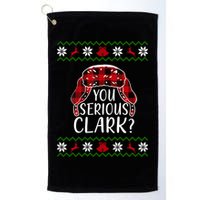 You Serious Cark? Ugly Christmas Sweater Design Golf Towel