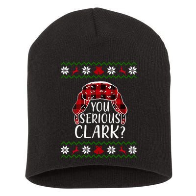 You Serious Cark? Ugly Christmas Sweater Design Short Acrylic Beanie
