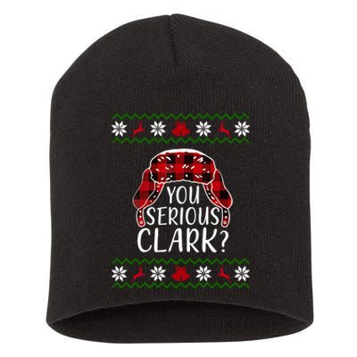 You Serious Cark? Ugly Christmas Sweater Design Short Acrylic Beanie