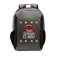 You Serious Cark? Ugly Christmas Sweater Design Vector Backpack