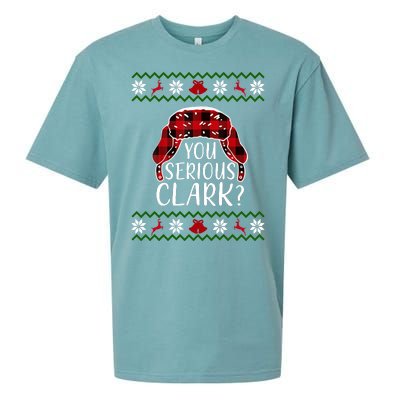 You Serious Cark? Ugly Christmas Sweater Design Sueded Cloud Jersey T-Shirt