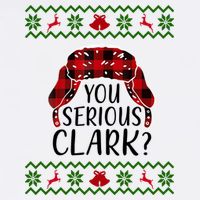 You Serious Cark? Ugly Christmas Sweater Design Garment-Dyed Sweatshirt