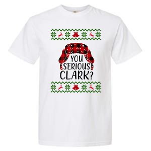 You Serious Cark? Ugly Christmas Sweater Design Garment-Dyed Heavyweight T-Shirt