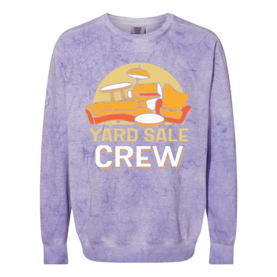 Yard Sale Crew Antique Seller Selling Colorblast Crewneck Sweatshirt