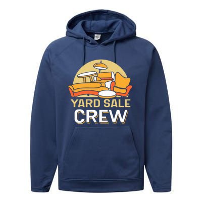 Yard Sale Crew Antique Seller Selling Performance Fleece Hoodie