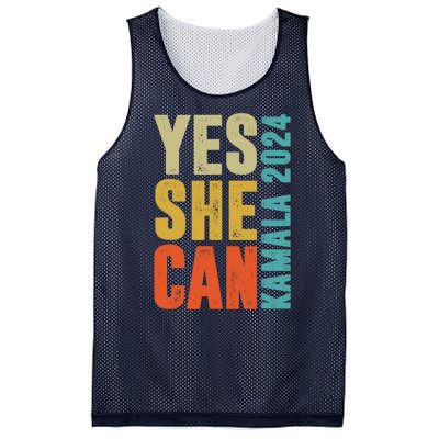 Yes She Can Kamala 2024 Retro Colors Mesh Reversible Basketball Jersey Tank