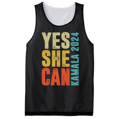 Yes She Can Kamala 2024 Retro Colors Mesh Reversible Basketball Jersey Tank