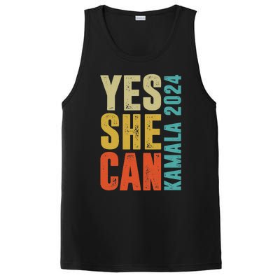 Yes She Can Kamala 2024 Retro Colors PosiCharge Competitor Tank