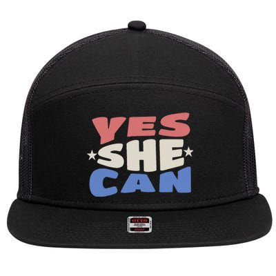 Yes She Can 7 Panel Mesh Trucker Snapback Hat