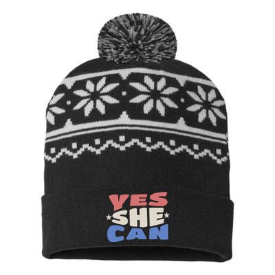 Yes She Can USA-Made Snowflake Beanie