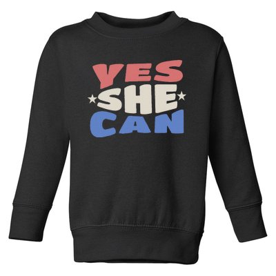 Yes She Can Toddler Sweatshirt