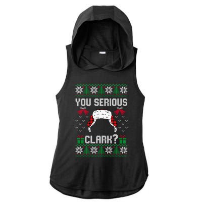 You Serious Clark? Ugly Sweater Christmas Family Matching Gift Ladies PosiCharge Tri-Blend Wicking Draft Hoodie Tank