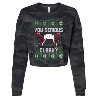 You Serious Clark? Ugly Sweater Christmas Family Matching Gift Cropped Pullover Crew