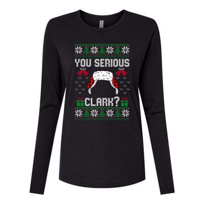 You Serious Clark? Ugly Sweater Christmas Family Matching Gift Womens Cotton Relaxed Long Sleeve T-Shirt