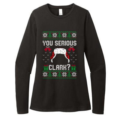 You Serious Clark? Ugly Sweater Christmas Family Matching Gift Womens CVC Long Sleeve Shirt