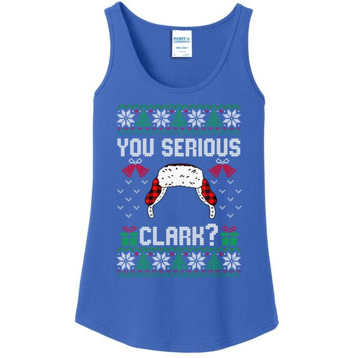 You Serious Clark? Ugly Sweater Christmas Family Matching Gift Ladies Essential Tank