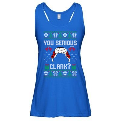 You Serious Clark? Ugly Sweater Christmas Family Matching Gift Ladies Essential Flowy Tank