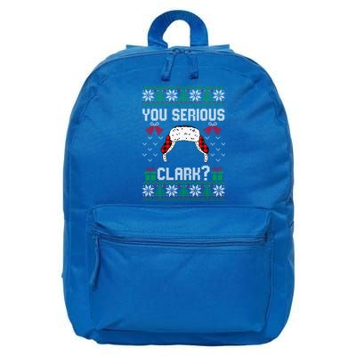 You Serious Clark? Ugly Sweater Christmas Family Matching Gift 16 in Basic Backpack