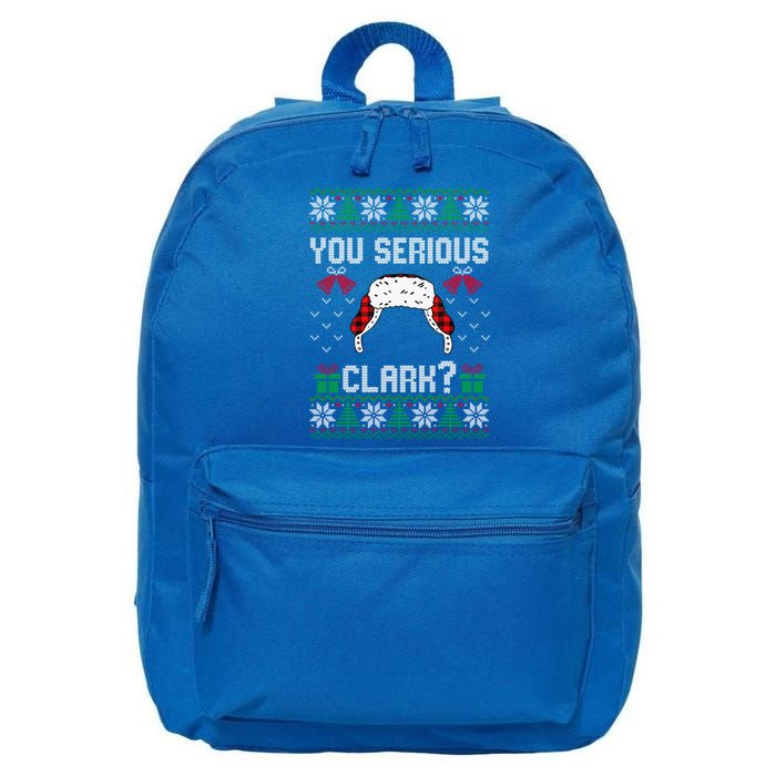 You Serious Clark? Ugly Sweater Christmas Family Matching Gift 16 in Basic Backpack