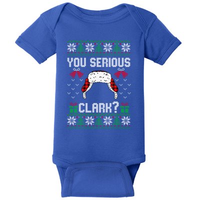 You Serious Clark? Ugly Sweater Christmas Family Matching Gift Baby Bodysuit