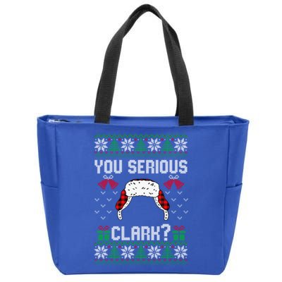 You Serious Clark? Ugly Sweater Christmas Family Matching Gift Zip Tote Bag