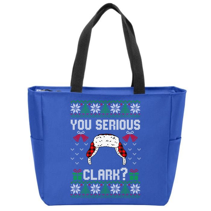 You Serious Clark? Ugly Sweater Christmas Family Matching Gift Zip Tote Bag