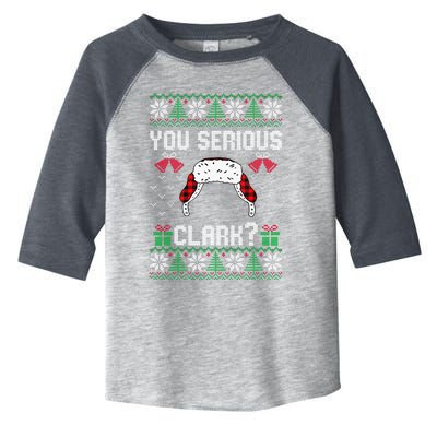 You Serious Clark? Ugly Sweater Christmas Family Matching Gift Toddler Fine Jersey T-Shirt