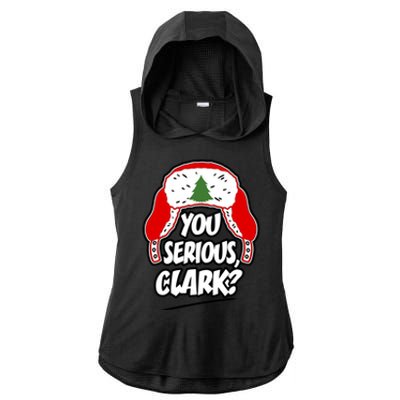 You Serious Clark Family Matching Christmas Vacation Ladies PosiCharge Tri-Blend Wicking Draft Hoodie Tank