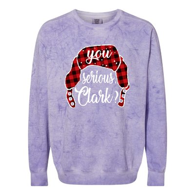 You Serious Clark Funny Christmas Colorblast Crewneck Sweatshirt