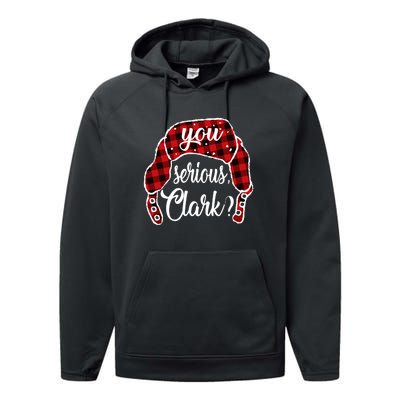 You Serious Clark Funny Christmas Performance Fleece Hoodie