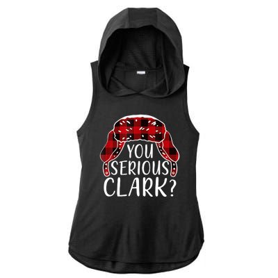 You Serious Clark Family Matching Christmas Vacation Ladies PosiCharge Tri-Blend Wicking Draft Hoodie Tank