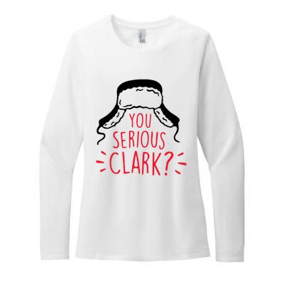 You Serious Clark Womens CVC Long Sleeve Shirt