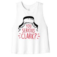 You Serious Clark Women's Racerback Cropped Tank