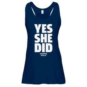 Yes She Can And Yes She Did Harris Walz 2024 Ladies Essential Flowy Tank