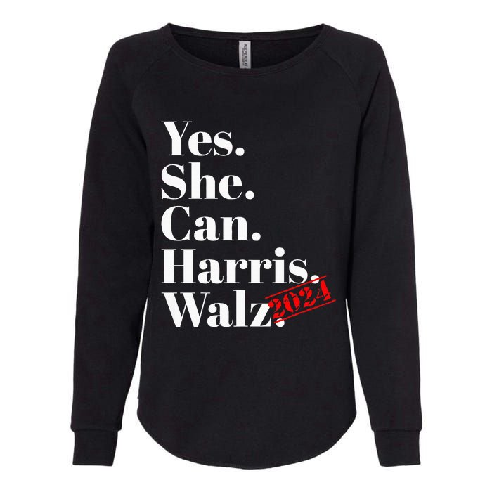 Yes She Can Harris Walz 2024 Premium Womens California Wash Sweatshirt