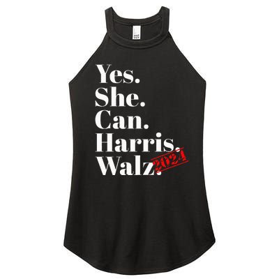 Yes She Can Harris Walz 2024 Premium Women's Perfect Tri Rocker Tank