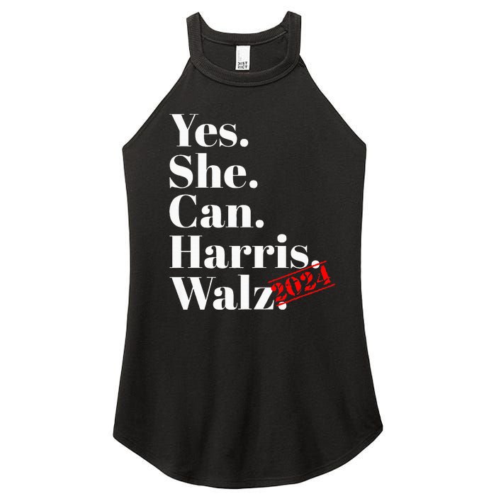 Yes She Can Harris Walz 2024 Premium Women's Perfect Tri Rocker Tank