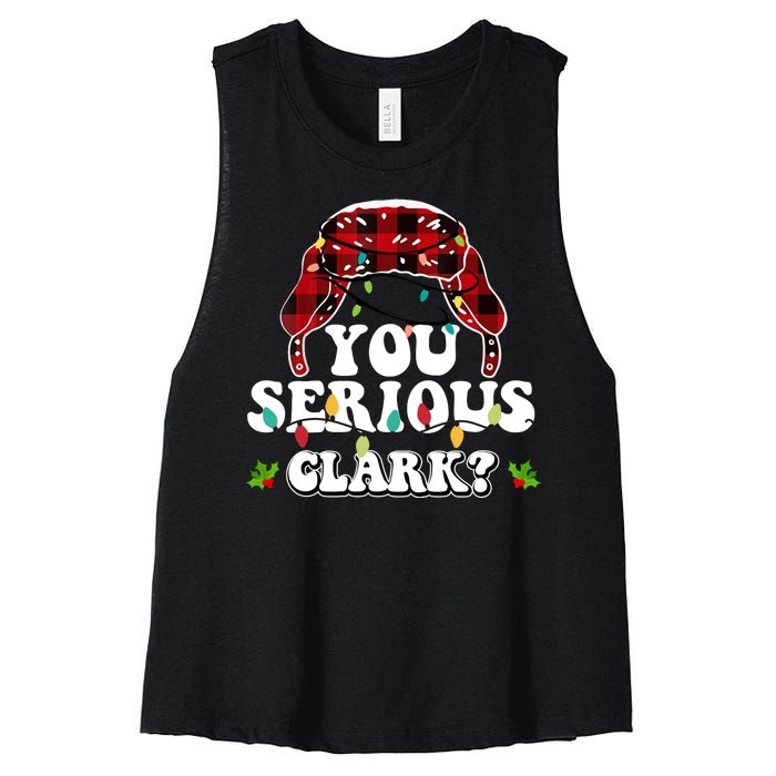 You Serious Clark Women's Racerback Cropped Tank