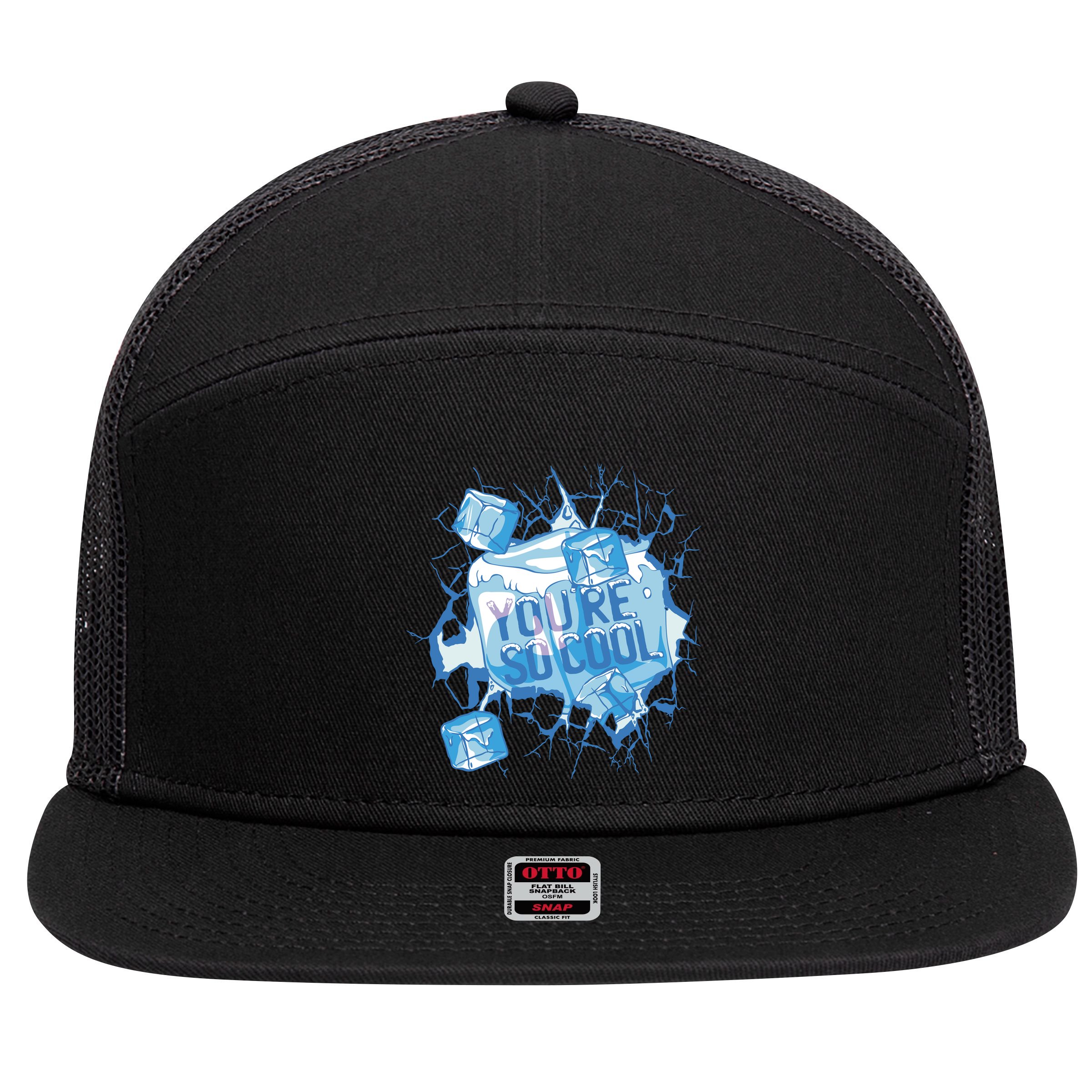 You're So Cool Ice Gift 7 Panel Mesh Trucker Snapback Hat