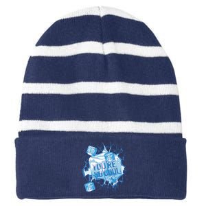 You're So Cool Ice Gift Striped Beanie with Solid Band