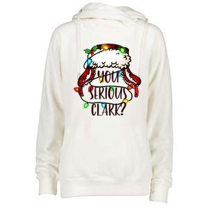 You Serious Clark Funny Light Christmas Gift Womens Funnel Neck Pullover Hood