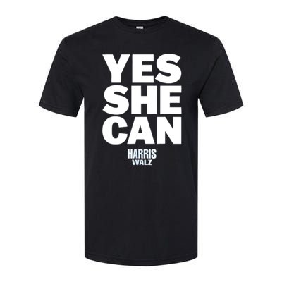 Yes She Can Kamala Harris 2024 Elections Softstyle® CVC T-Shirt