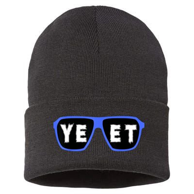 Yeet Sunglasses Cool Yeet Sunglasses Wrestling Fans Sustainable Knit Beanie