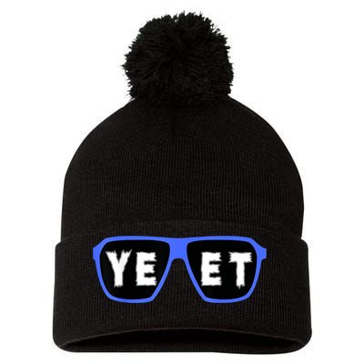 Yeet Sunglasses Cool Yeet Sunglasses Wrestling Fans Pom Pom 12in Knit Beanie