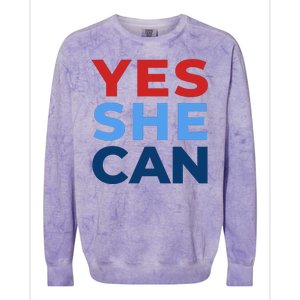 Yes She Can Yes She Kam Kamala Harris 2024 Colorblast Crewneck Sweatshirt