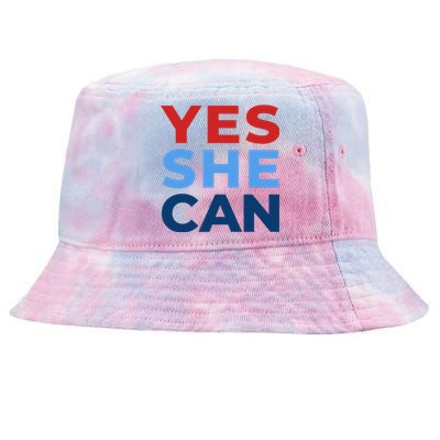 Yes She Can Yes She Kam Kamala Harris 2024 Tie-Dyed Bucket Hat