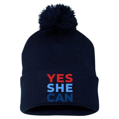 Yes She Can Yes She Kam Kamala Harris 2024 Pom Pom 12in Knit Beanie