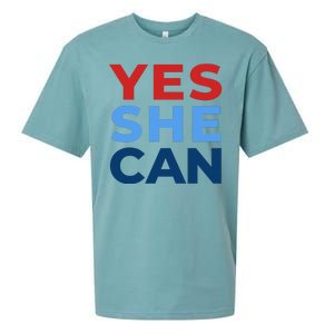 Yes She Can Yes She Kam Kamala Harris 2024 Sueded Cloud Jersey T-Shirt